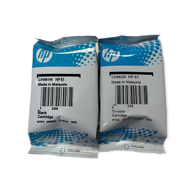 HP 61 Black & Tri-Color Combo Pack Ink Cartridge Exp 2023 CR259FN