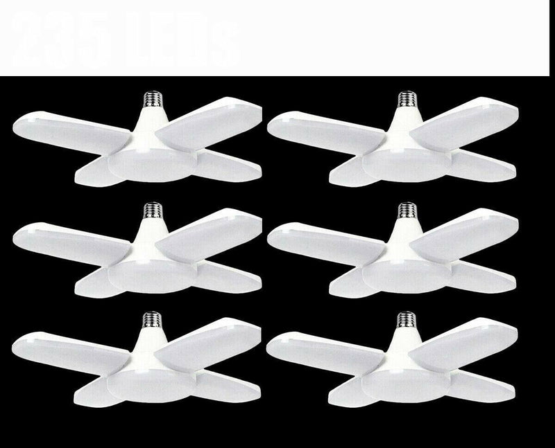 LED Garage Shop Work Lights 60 W 5500lm E27 Home Ceiling Fixture Deformable Lamp