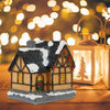 Resin Christmas Village Houses with LED Xmas Holiday Decoration Ornaments Gift