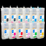 12 Pack Empty Refillable ink cartridge Kit for HP 70 DesignJet Z3100 130ml