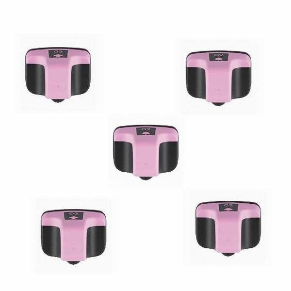 5 Light Magenta HP02 XL Compatible Ink Cartridge for HP 02XL HIGH CAPACITY 02 XL