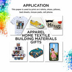 100 Sheet A4 Dye Sublimation Printer Heat Transfer Paper for Polyester Cotton US
