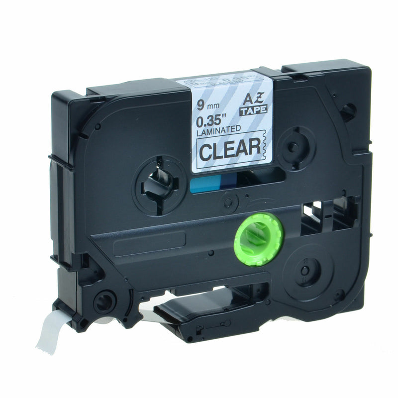 Black on Clear 9mm TZ TZe-121 Laminated Label Tape For Brother P-touch 9200PC