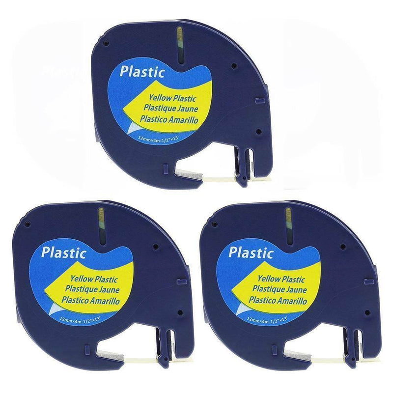 3PK Compatible 91202 DYMO LetraTag Refill 59422 LT-100 LT-100T Label Tape