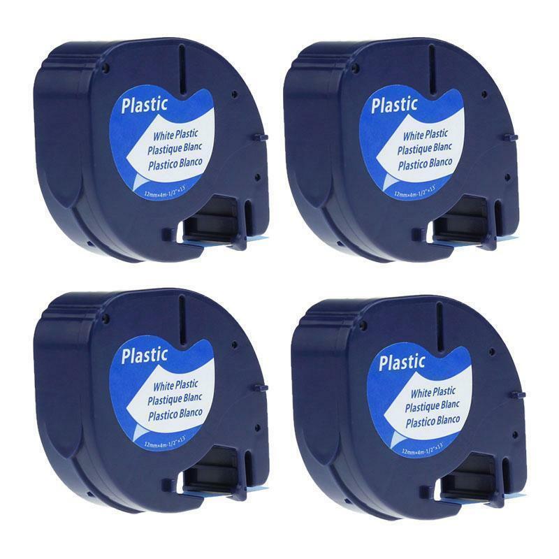 4 PK Compatible DYMO LetraTag 91221 59422 LT-100 LT-100T LT-110T Label Tape