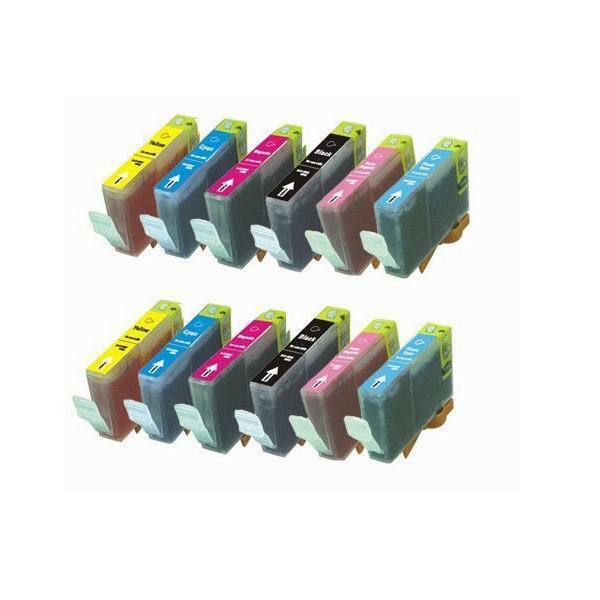 12 CLI-8 BK C M Y PC PM Ink Cartridge w/Chip for Canon PIXMA MP960 Printer