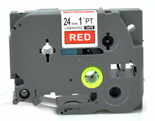 P-touch Label maker tape White on Red TZ 455 TZe-455 For Brother laminated 24mm