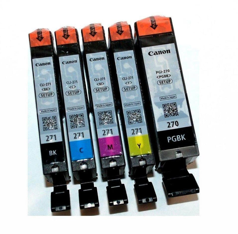 5 packs GENUINE Canon PGI-270 CLI-271 Setup Ink Cartridges