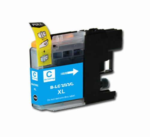 1 PK CYAN ink Cartridge w/ chip fits Brother LC203 XL J460DW J480DW J485DW