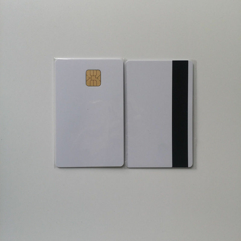10 Blank Smart Card With Sle4428 Chip Magnetic Strip Hico 3 Track Therma PVC
