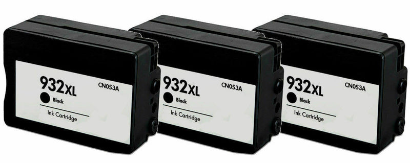 3PK HP 932XL Black CN053AN Ink Cartridge for OfficeJet 6700 7110 Inkjet Printers