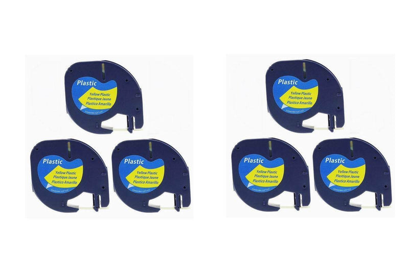 6 PK Compatible DYMO LetraTag 91202 59422 LT-100 LT-100T LT-110T Label Tape