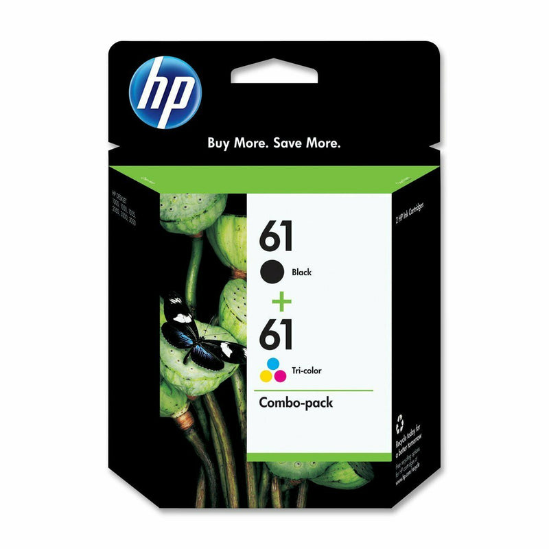 HP 61 Black & Tri-Color Combo Pack Ink Cartridge Exp 2023 CR259FN