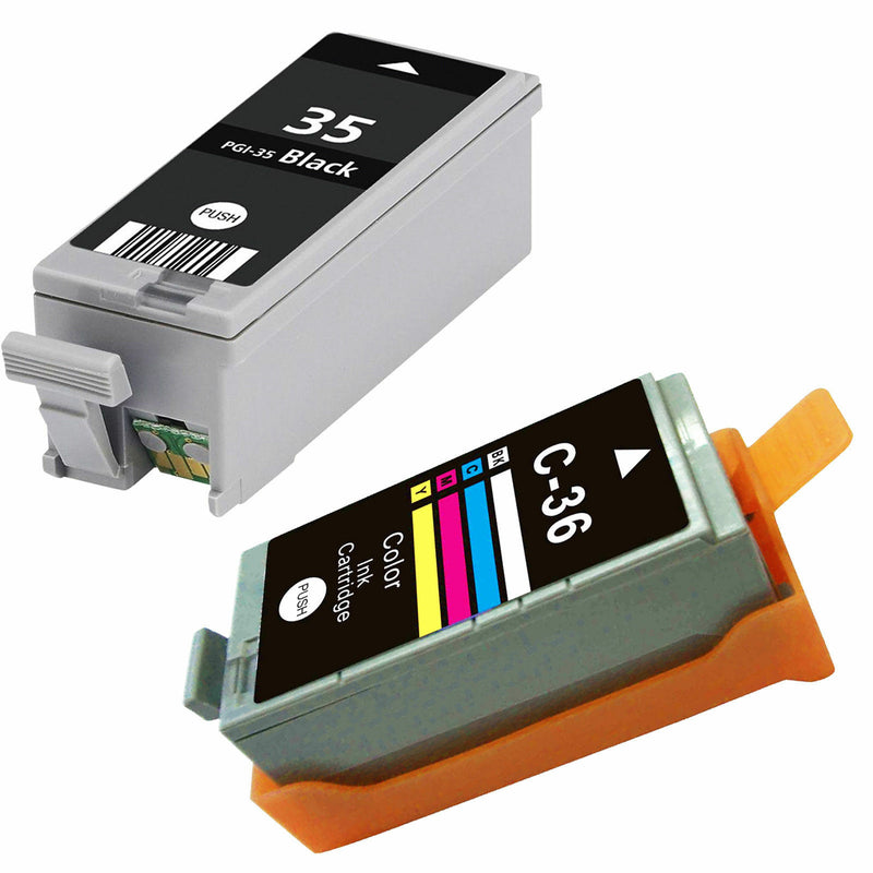 2PK ink cartridges PGI-35 CL-I36 for Canon PIXMA ip100 mini260 mini320 Printer