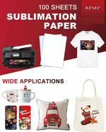 100 Sheet A4 Dye Sublimation Printer Heat Transfer Paper for Polyester Cotton US