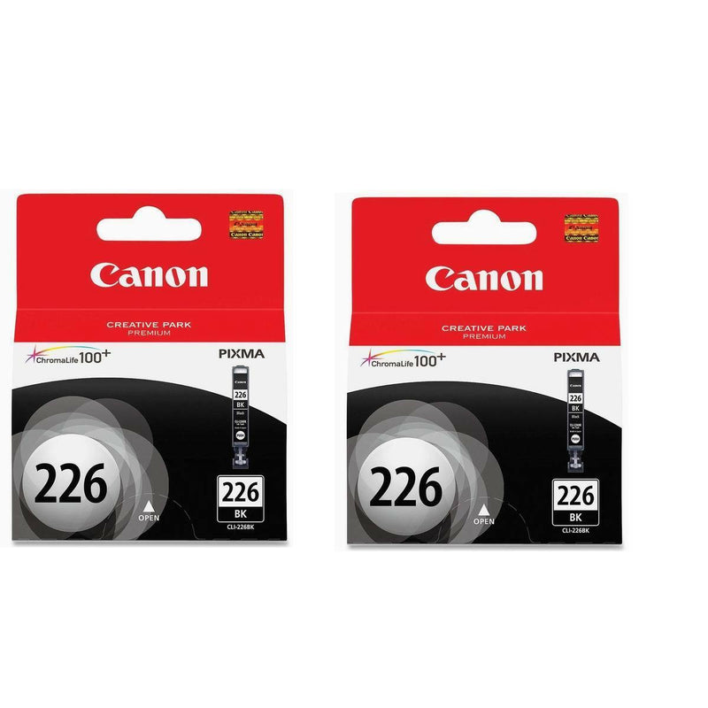 Twin Pack GENUINE Canon CLI226BK Black Ink Tank CLI-226 4546B004