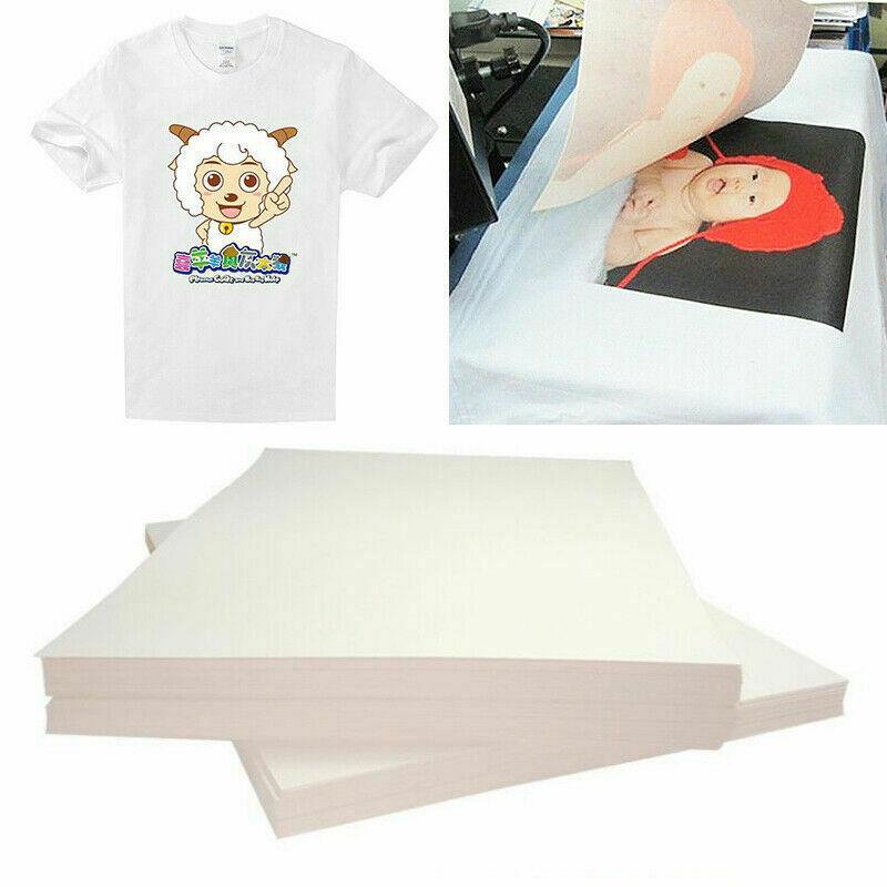 100pcs T-shirt A4 Heat Sublimation Transfer Paper for Light Fabric Printer