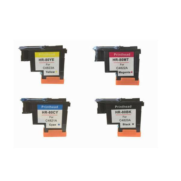 4PK COMBO Reman HP 80 Print Head C4820A C4821A C4822A C4823A printhead