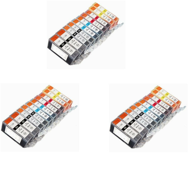 30pk NEW Ink Set w/ Chip for PGI-220 CLI-221 Canon Pixma MP640 MX860 MX870 MP560