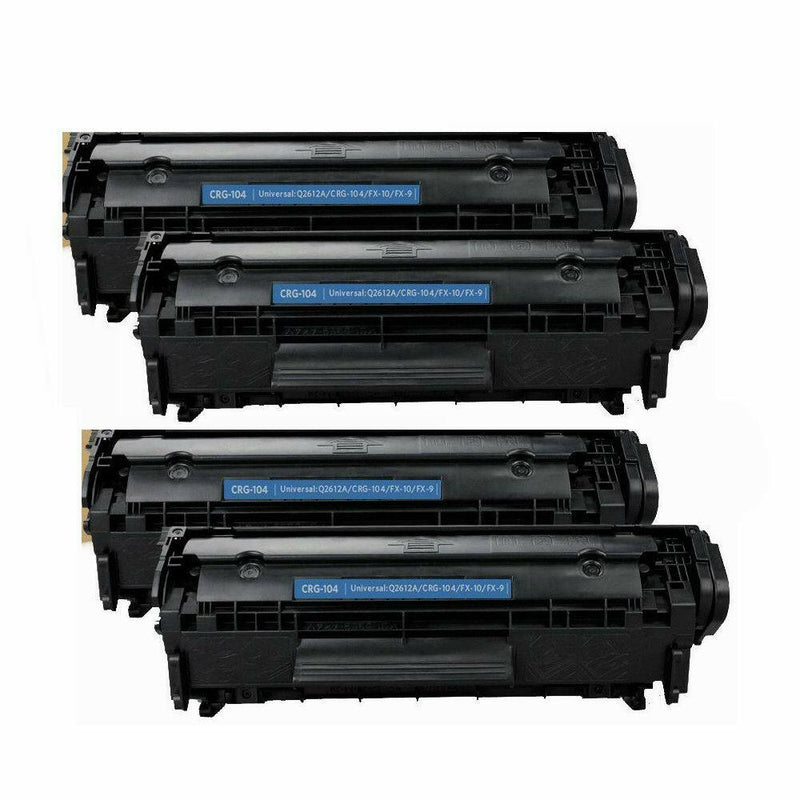 4PK Black 104 FX9 FX10 Toner Cartridge For Canon ImageClass MF4350D MF4150 D420