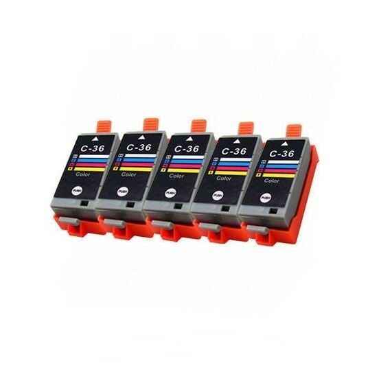 5 P Replacement Ink for Canon CLI-36 Color PIXMA ip100 mini260 mini320 ip360