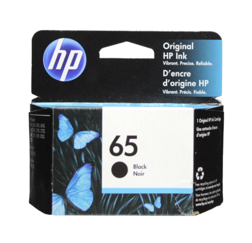 HP #65 Black Ink Cartridge 65 N9K02AN NEW GENUINE EXP 2024