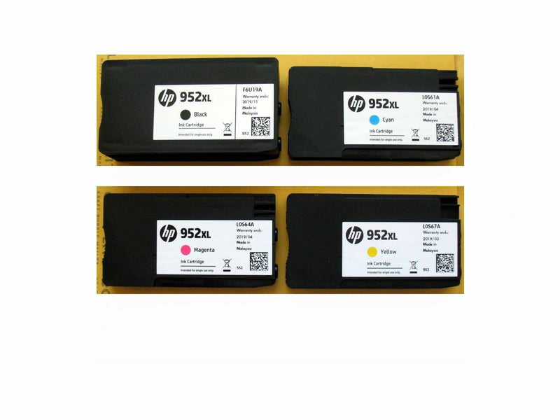 4 PACK HP GENUINE 952XL Ink (NO RETAIL BOX) for OFFICEJET PRO 7740 8702