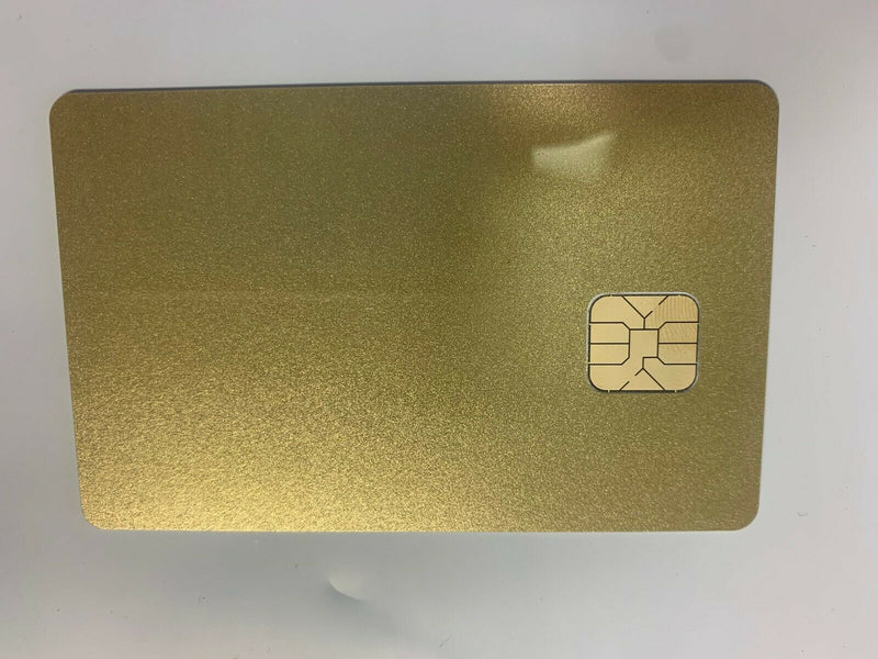 10 Blank Smart Card With Sle4428 Chip Magnetic Strip Hico 3 Track - Golden