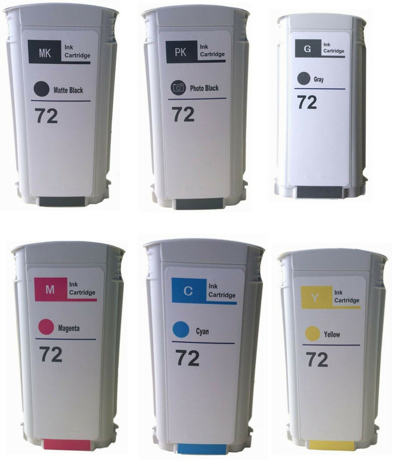 Bundle HP 72 Compatible ink cartridges plus printhead for HP Designjet T610 620