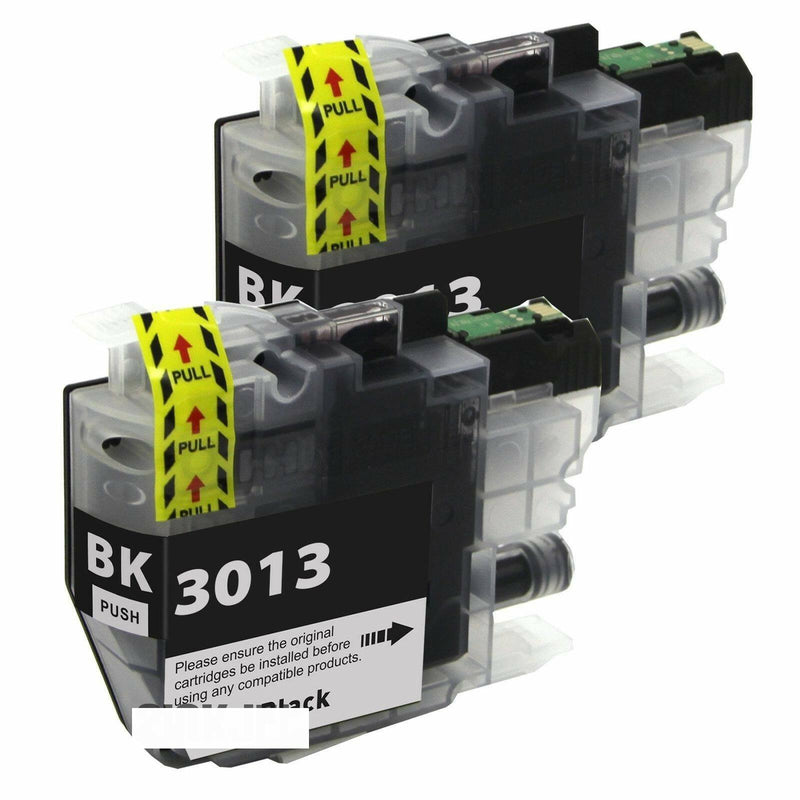 2pk LC3013 BK Ink Cartridge for Brother Printer MFC-J491DW J497DW J690DW J895DW