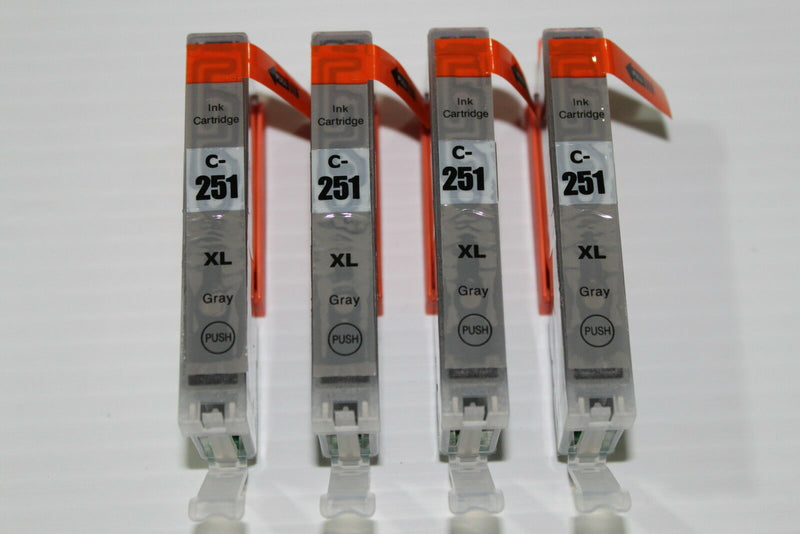 4 CLI-251XL Grey Ink fit For Canon PIXMA MG5420 MG5422 MG5520 MG336