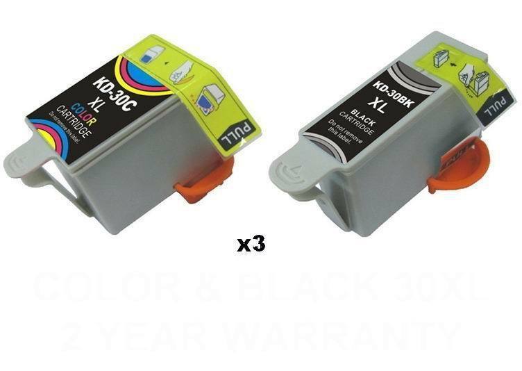 6 PK Comp For Kodak 30 XL 30XL Ink Cartridge ESP Office 2170 C310 Printer