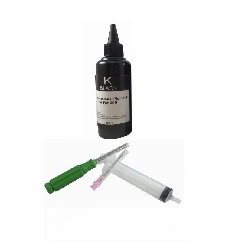 100ml Pigment Black Universal Premium Refill Ink for Epson Canon Printers