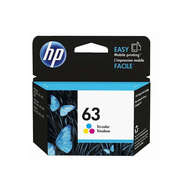 Twin Pack Genuine New HP 63 Tri-Color Ink Cartridges F6U61A 2024