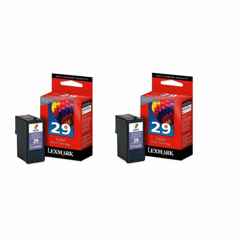 Twin Pack Lexmark #29 29 Tri-Color Ink Cartridge 18C1429 Genuine