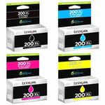 Lexmark Genuine 200XL B C M Y Ink Cartridges Pro 4000 5000 5500