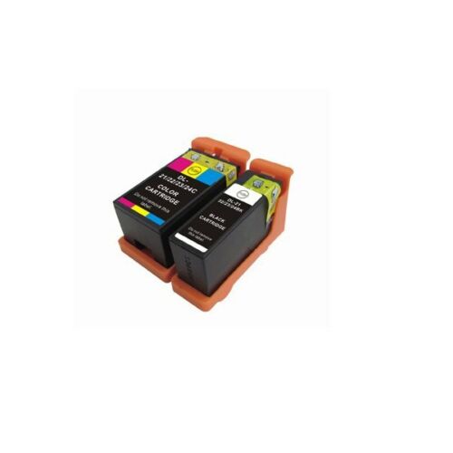 2PK Series 21 22 23 24 Black & Color Ink Cartridges for Dell V313w V715w Printer